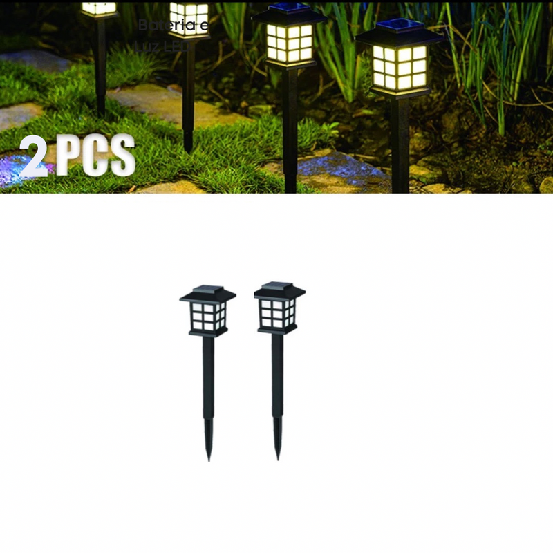 Luminária de Jardim com Placa Solar À Prova D 'água