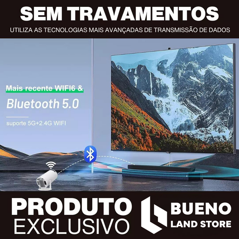 Projetor Portátil 4K Bueno Land - ORIGINAL