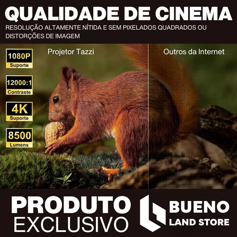 Projetor Portátil 4K Bueno Land - ORIGINAL