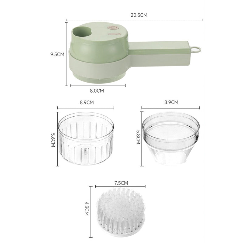 Triturador De Alimentos Multifuncional com Escova 4x1 Slice Ultra