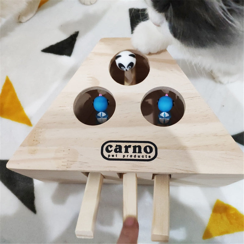 Caça Animal para Gatos de Madeira