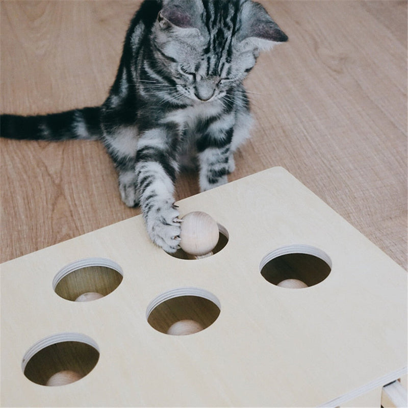 Caça Animal para Gatos de Madeira