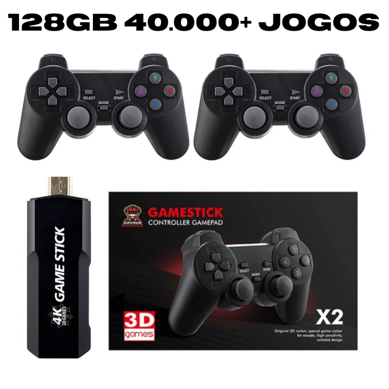 Video Game Stick GD10 Retrô Ultra 4K 64 GB + 2 Controles Sem Fio