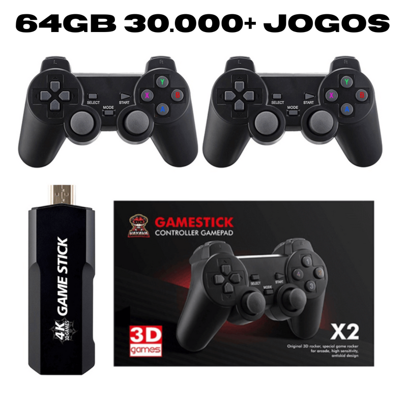 Video Game Stick GD10 Retrô Ultra 4K 64 GB + 2 Controles Sem Fio