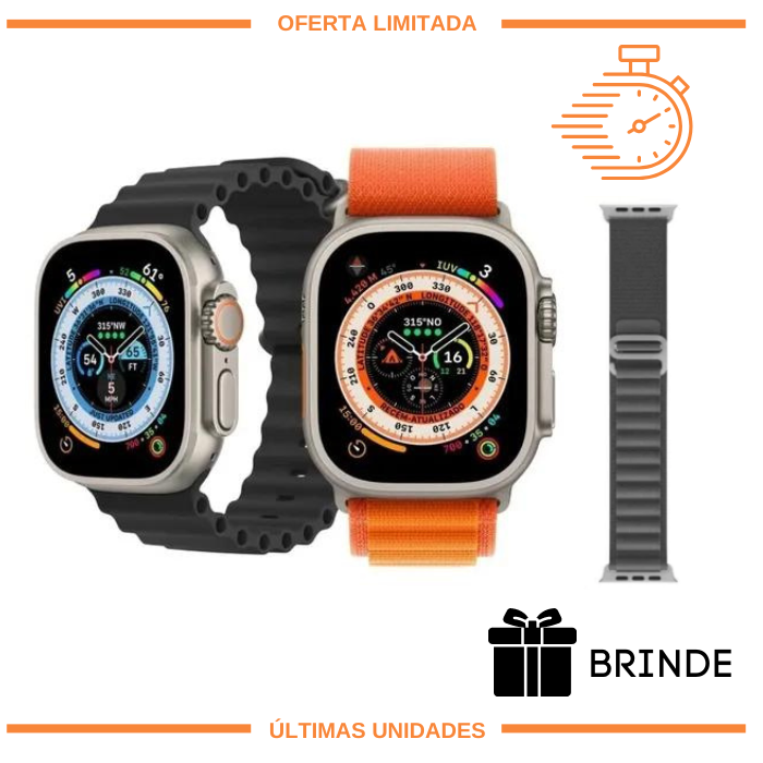 SmartWatch Serie 8 Ultra - Original + Pulseira Extra Brinde